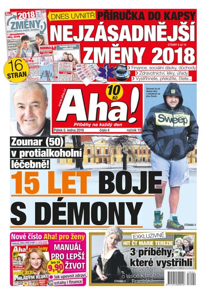 E-magazín AHA! - 5.1.2018 - CZECH NEWS CENTER a. s.