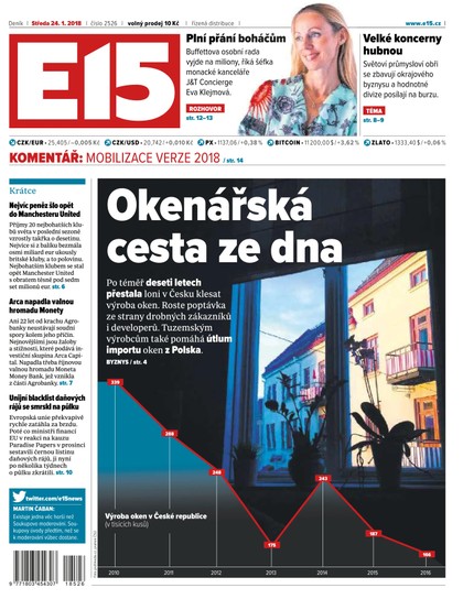 E-magazín E15 - 24.1.2018 - CZECH NEWS CENTER a. s.