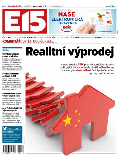 E-magazín E15 - 28.3.2018 - CZECH NEWS CENTER a. s.