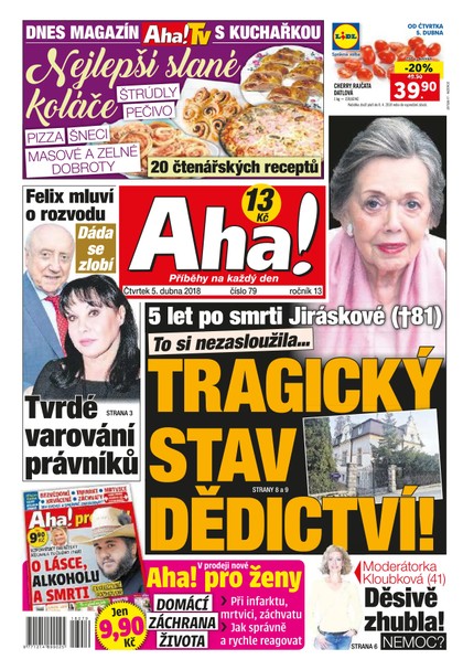 E-magazín AHA! - 5.4.2018 - CZECH NEWS CENTER a. s.