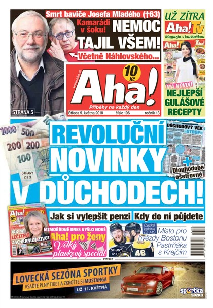 E-magazín AHA! - 9.5.2018 - CZECH NEWS CENTER a. s.