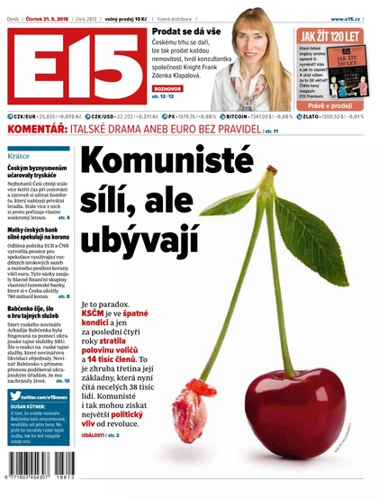 E-magazín E15 - 31.5.2018 - CZECH NEWS CENTER a. s.