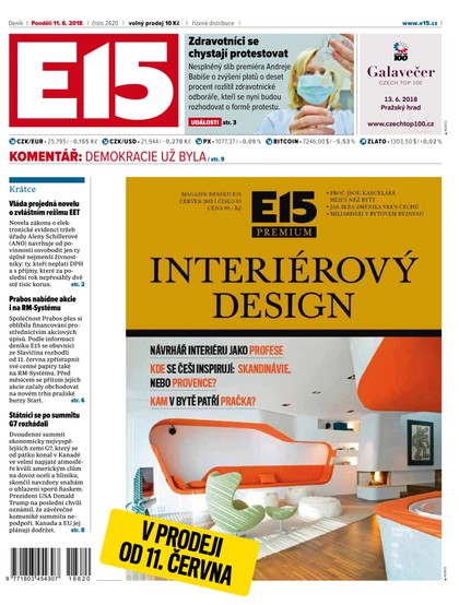 E-magazín E15 - 11.6.2018 - CZECH NEWS CENTER a. s.