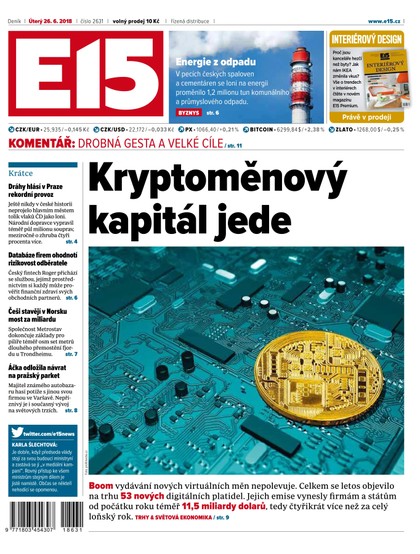 E-magazín E15 - 26.6.2018 - CZECH NEWS CENTER a. s.