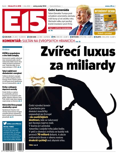 E-magazín E15 - 27.6.2018 - CZECH NEWS CENTER a. s.