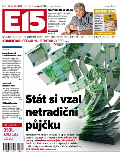 E-magazín E15 - 28.6.2018 - CZECH NEWS CENTER a. s.