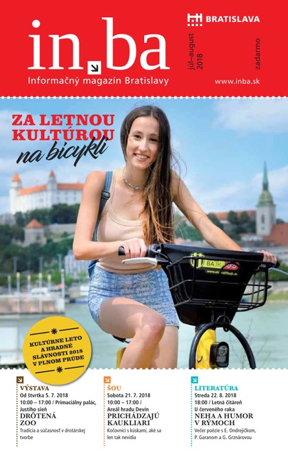 E-magazín inba 7-8/2018 - Redakcia magazínu in.ba, Oddelenie marketingu a vzťahov s verejnosťou Kancelária primátora Hlavného mesta SR Bratislava