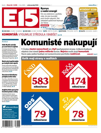 E-magazín E15 - 24.7.2018 - CZECH NEWS CENTER a. s.