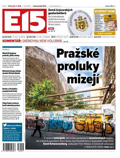 E-magazín E15 - 25.7.2018 - CZECH NEWS CENTER a. s.