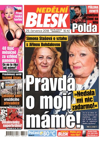 E-magazín Nedělní Blesk - 29.7.2018 - CZECH NEWS CENTER a. s.