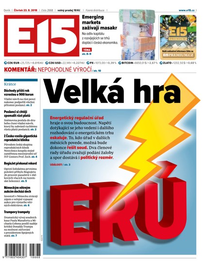 E-magazín E15 - 23.8.2018 - CZECH NEWS CENTER a. s.