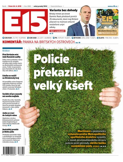 E-magazín E15 - 24.8.2018 - CZECH NEWS CENTER a. s.