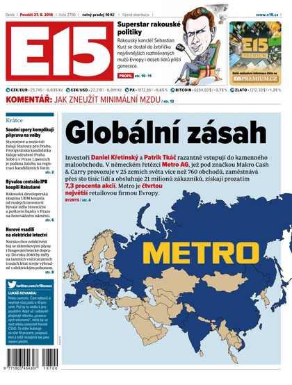 E-magazín E15 - 27.8.2018 - CZECH NEWS CENTER a. s.