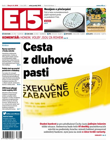 E-magazín E15 - 4.9.2018 - CZECH NEWS CENTER a. s.