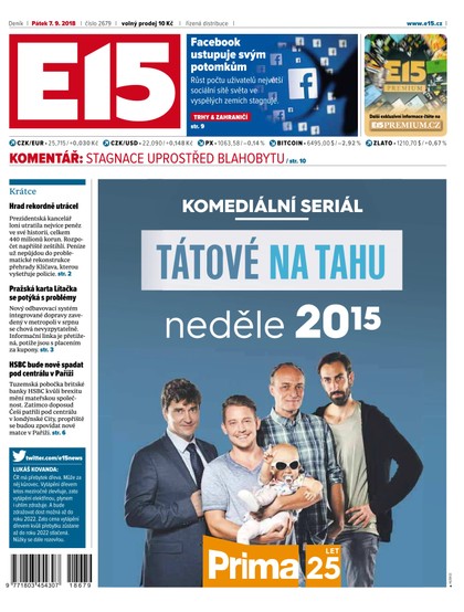 E-magazín E15 - 7.9.2018 - CZECH NEWS CENTER a. s.