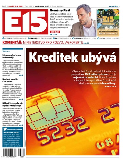 E-magazín E15 - 10.9.2018 - CZECH NEWS CENTER a. s.