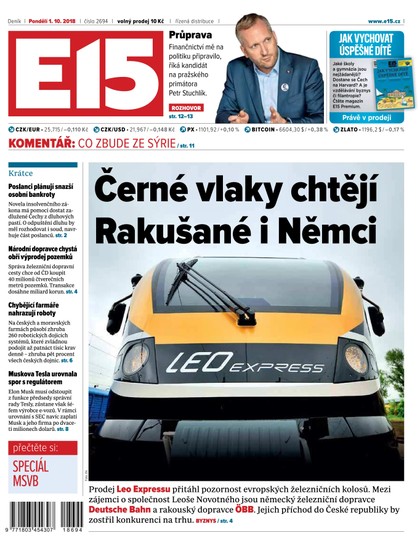 E-magazín E15 - 1.10.2018 - CZECH NEWS CENTER a. s.