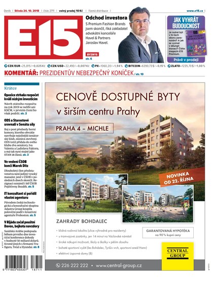 E-magazín E15 - 24.10.2018 - CZECH NEWS CENTER a. s.