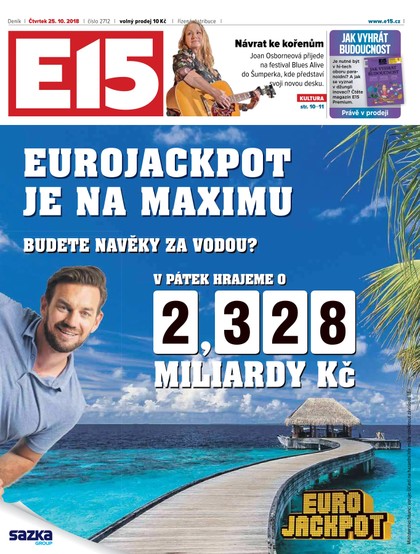 E-magazín E15 - 25.10.2018 - CZECH NEWS CENTER a. s.