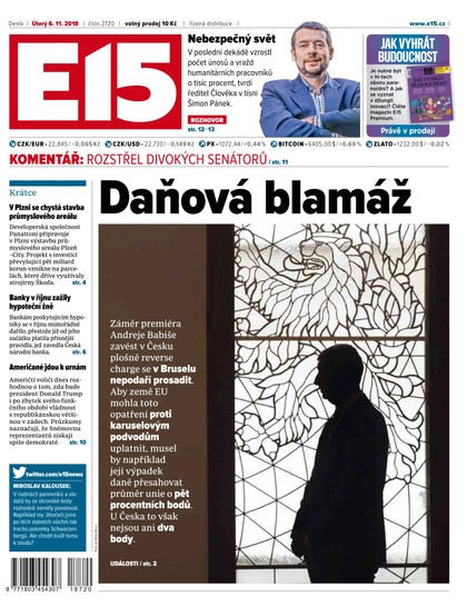 E-magazín E15 - 6.11.2018 - CZECH NEWS CENTER a. s.