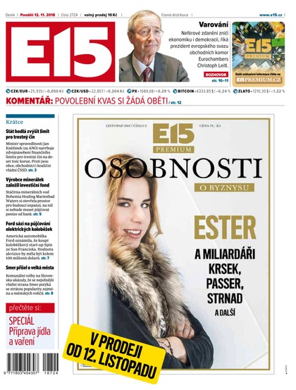 E-magazín E15 - 12.11.2018 - CZECH NEWS CENTER a. s.