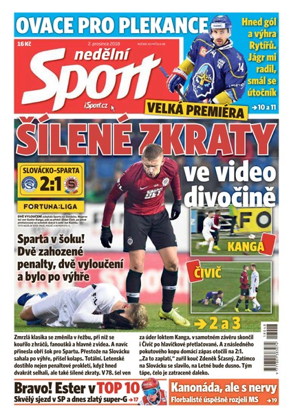 E-magazín Nedělní Sport - 2.12.2018 - CZECH NEWS CENTER a. s.