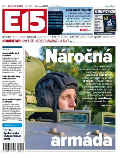 E-magazín E15 - 20.12.2018 - CZECH NEWS CENTER a. s.