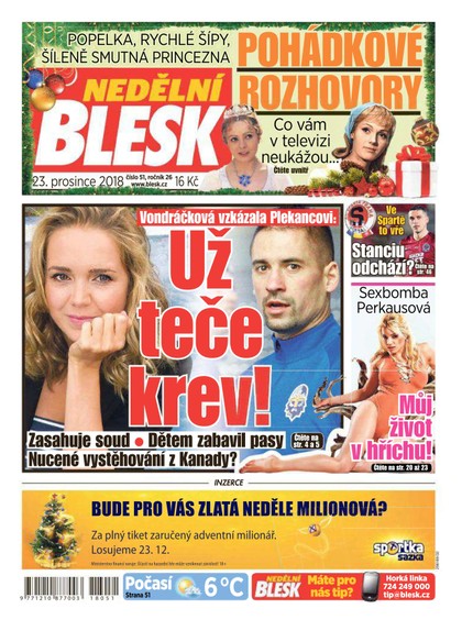 E-magazín Nedělní Blesk - 23.12.2018 - CZECH NEWS CENTER a. s.