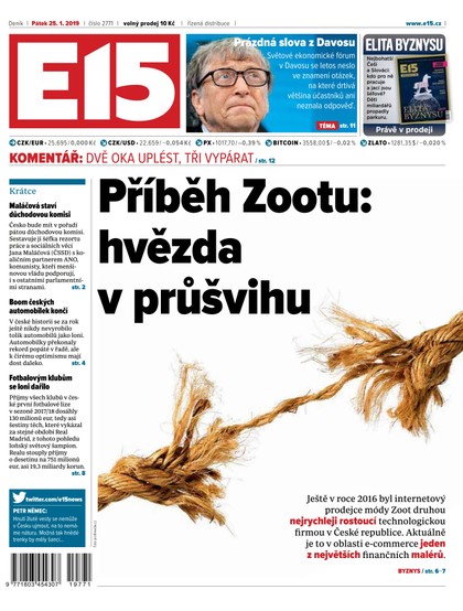 E-magazín E15 - 25.1.2019 - CZECH NEWS CENTER a. s.