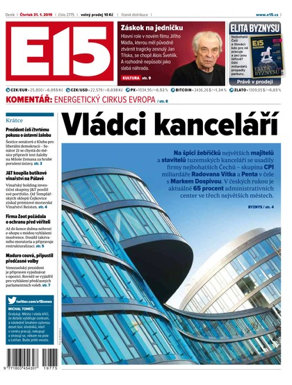 E-magazín E15 - 31.1.2019 - CZECH NEWS CENTER a. s.