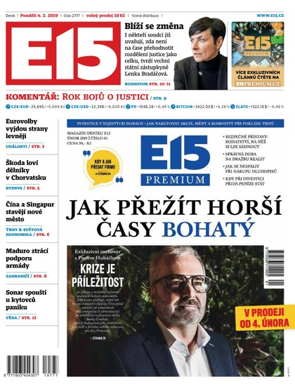 E-magazín E15 - 4.2.2019 - CZECH NEWS CENTER a. s.