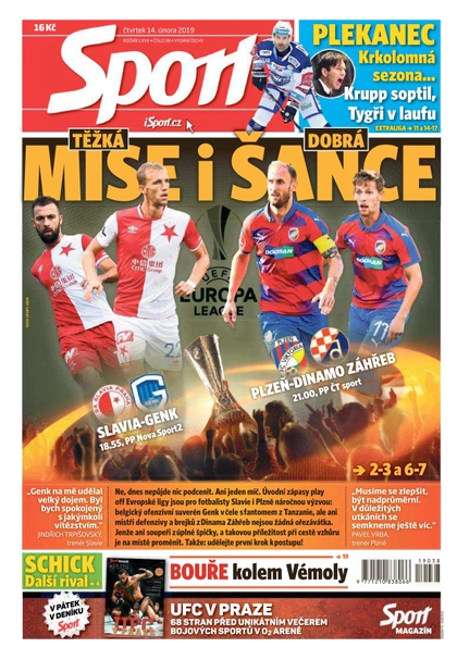 E-magazín Sport - 14.2.2019 - CZECH NEWS CENTER a. s.
