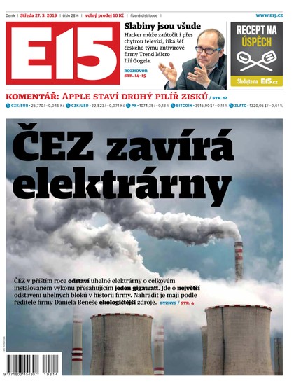 E-magazín E15 - 27.3.2019 - CZECH NEWS CENTER a. s.