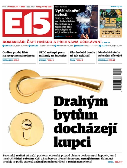 E-magazín E15 - 28.3.2019 - CZECH NEWS CENTER a. s.