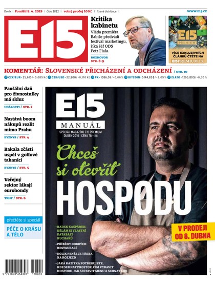 E-magazín E15 - 8.4.2019 - CZECH NEWS CENTER a. s.