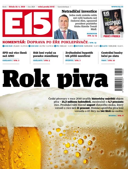 E-magazín E15 - 10.4.2019 - CZECH NEWS CENTER a. s.