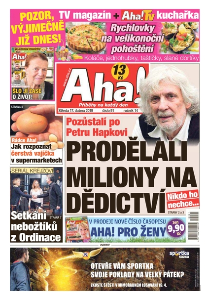 E-magazín AHA! - 17.4.2019 - CZECH NEWS CENTER a. s.