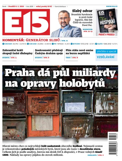 E-magazín E15 - 6.5.2019 - CZECH NEWS CENTER a. s.