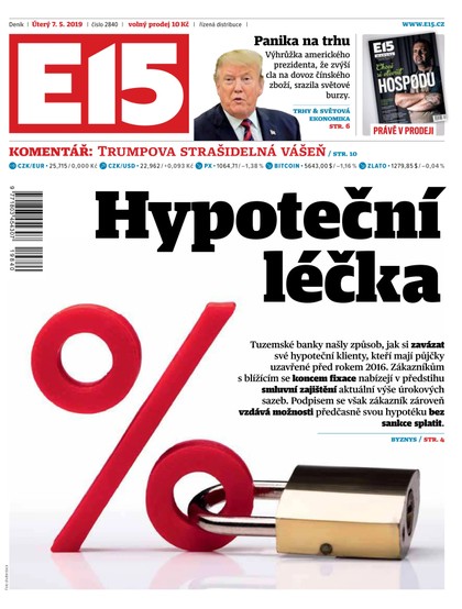 E-magazín E15 - 7.5.2019 - CZECH NEWS CENTER a. s.