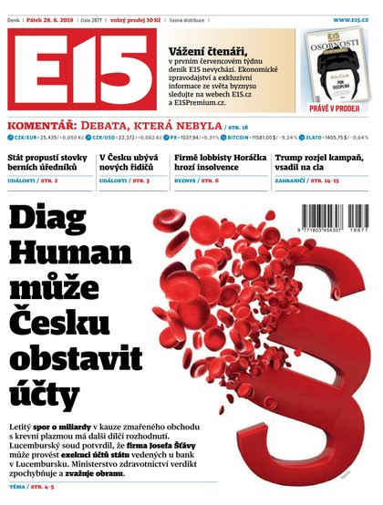 E-magazín E15 - 28.6.2019 - CZECH NEWS CENTER a. s.