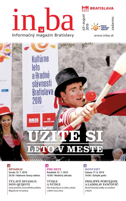 E-magazín inba 7_8/2019 - Redakcia magazínu in.ba, Oddelenie marketingu a vzťahov s verejnosťou Kancelária primátora Hlavného mesta SR Bratislava