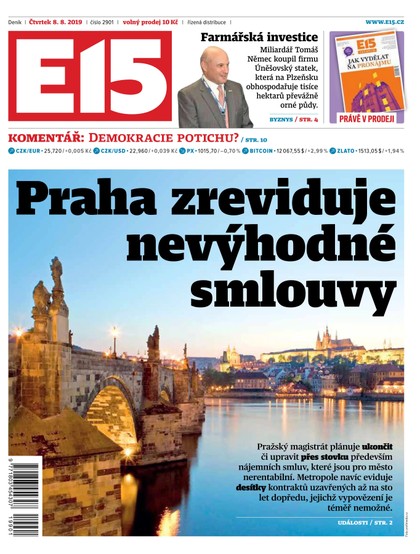 E-magazín E15 - 8.8.2019 - CZECH NEWS CENTER a. s.