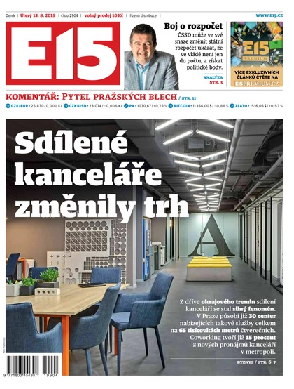 E-magazín E15 - 13.8.2019 - CZECH NEWS CENTER a. s.