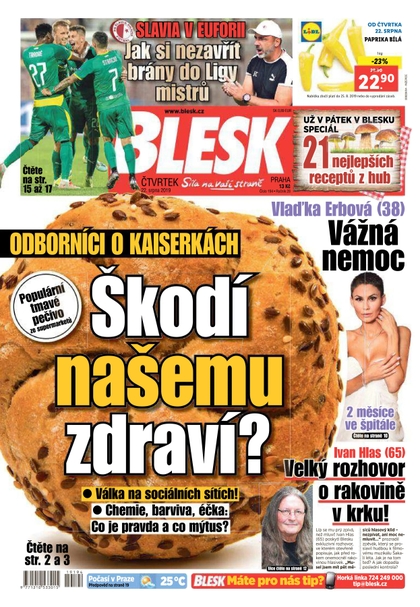 E-magazín Blesk - 22.8.2019 - CZECH NEWS CENTER a. s.