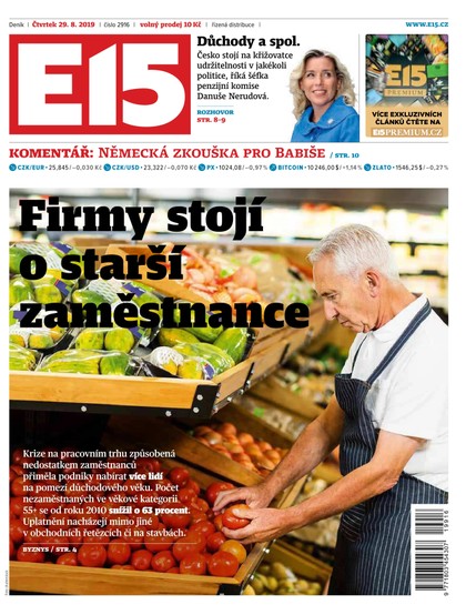 E-magazín E15 - 29.8.2019 - CZECH NEWS CENTER a. s.