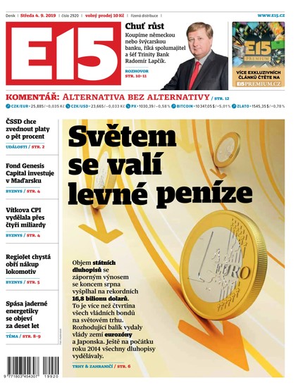 E-magazín E15 - 4.9.2019 - CZECH NEWS CENTER a. s.