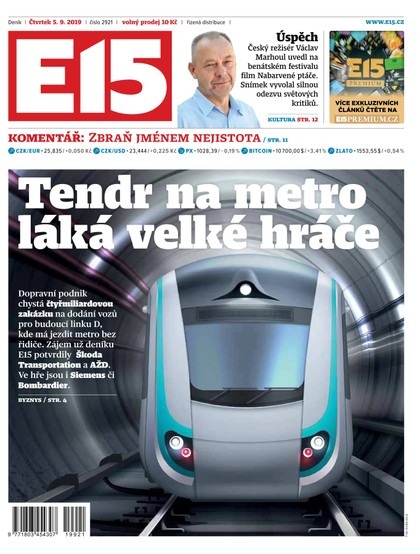 E-magazín E15 - 5.9.2019 - CZECH NEWS CENTER a. s.