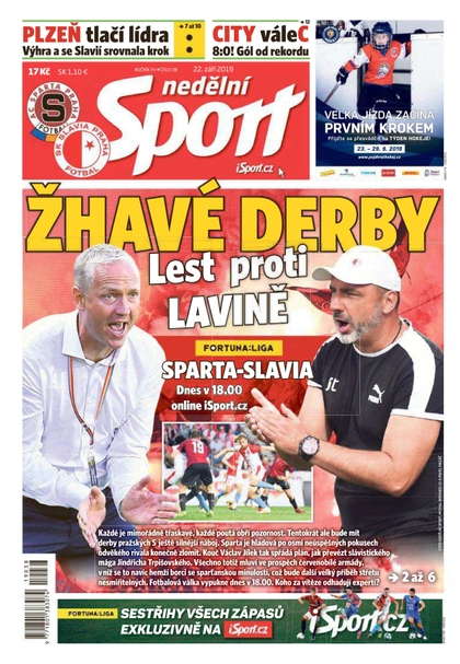 E-magazín Nedělní Sport - 22.9.2019 - CZECH NEWS CENTER a. s.