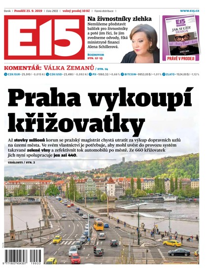 E-magazín E15 - 23.9.2019 - CZECH NEWS CENTER a. s.