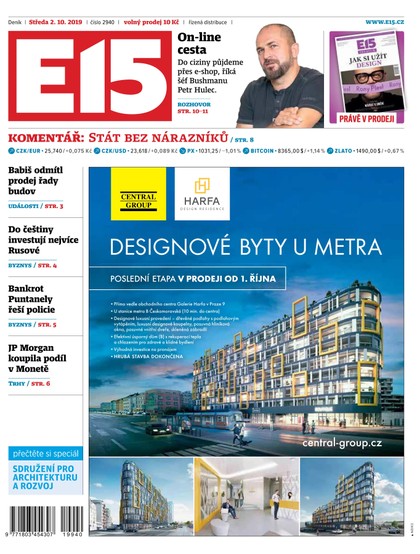 E-magazín E15 - 2.10.2019 - CZECH NEWS CENTER a. s.